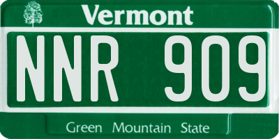 VT license plate NNR909
