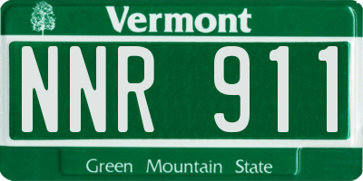 VT license plate NNR911