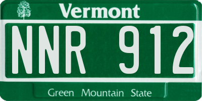 VT license plate NNR912