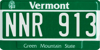VT license plate NNR913