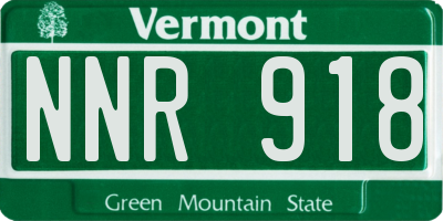 VT license plate NNR918