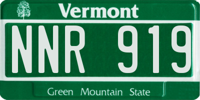 VT license plate NNR919