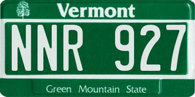 VT license plate NNR927