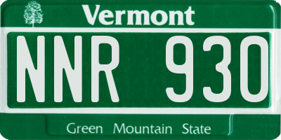 VT license plate NNR930