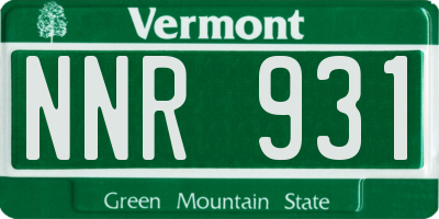 VT license plate NNR931