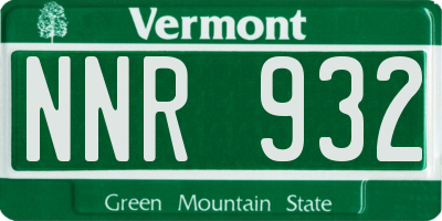 VT license plate NNR932