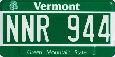 VT license plate NNR944