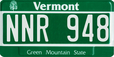 VT license plate NNR948