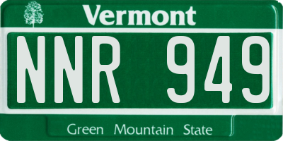 VT license plate NNR949