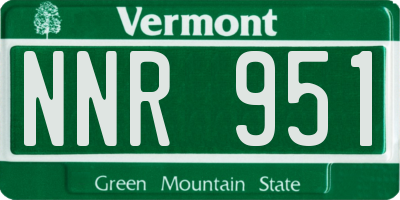 VT license plate NNR951