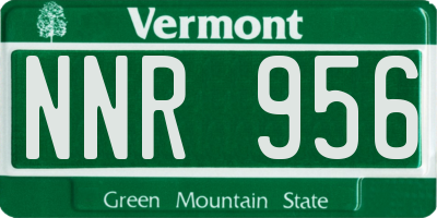 VT license plate NNR956