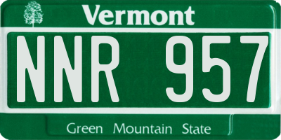 VT license plate NNR957