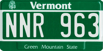 VT license plate NNR963