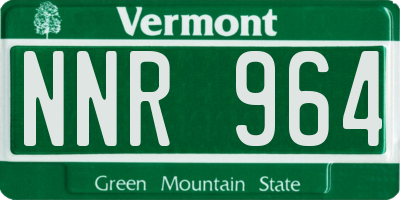 VT license plate NNR964