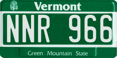 VT license plate NNR966