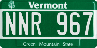 VT license plate NNR967