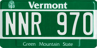 VT license plate NNR970