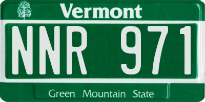 VT license plate NNR971