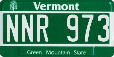 VT license plate NNR973
