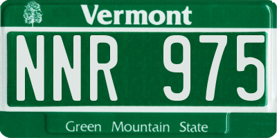 VT license plate NNR975