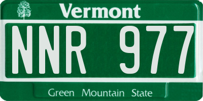 VT license plate NNR977
