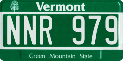 VT license plate NNR979