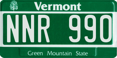 VT license plate NNR990