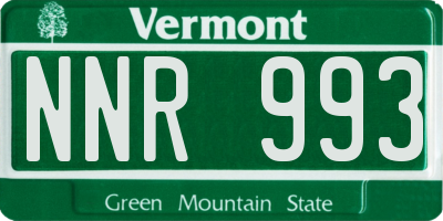 VT license plate NNR993