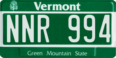 VT license plate NNR994