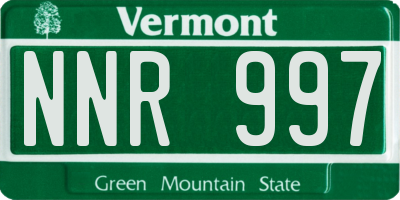 VT license plate NNR997