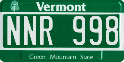 VT license plate NNR998