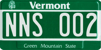 VT license plate NNS002