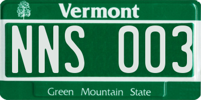VT license plate NNS003