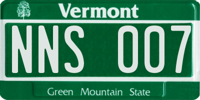 VT license plate NNS007