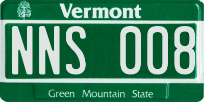 VT license plate NNS008