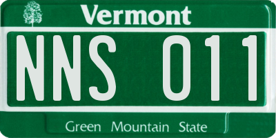 VT license plate NNS011
