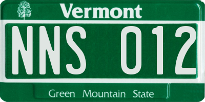 VT license plate NNS012