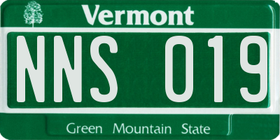 VT license plate NNS019