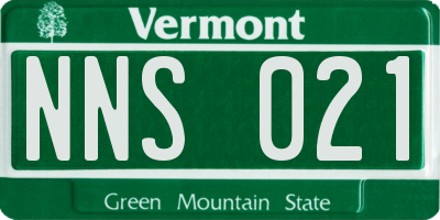 VT license plate NNS021
