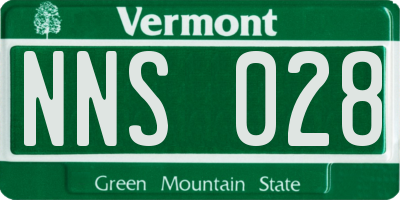 VT license plate NNS028