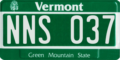 VT license plate NNS037