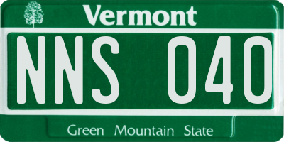 VT license plate NNS040