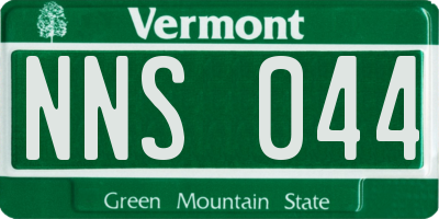 VT license plate NNS044