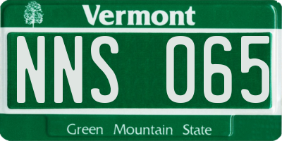 VT license plate NNS065