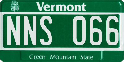 VT license plate NNS066