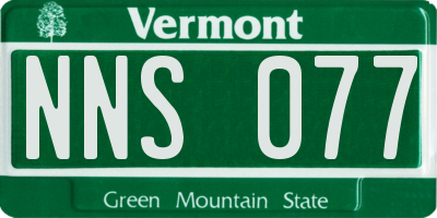 VT license plate NNS077
