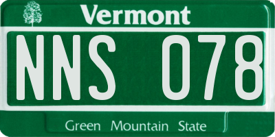 VT license plate NNS078