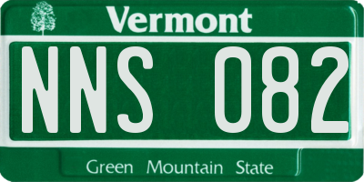VT license plate NNS082