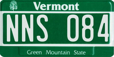 VT license plate NNS084