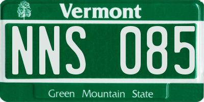VT license plate NNS085
